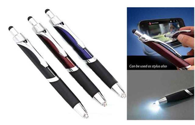 Write in the dark executive Click pen with stylus