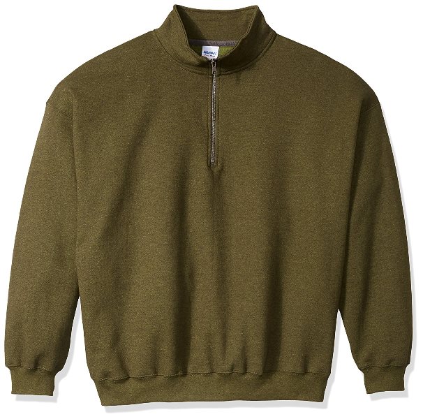 Gildan Men's Fleece Quarter-Zip Cadet Collar Sweatshirt Extended Sizes