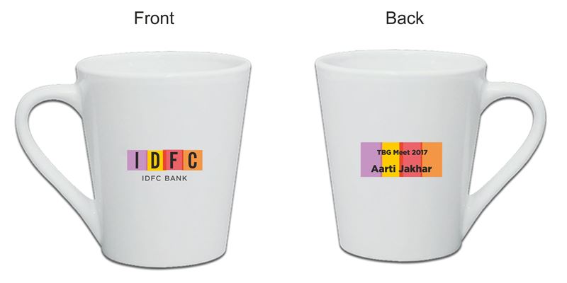 Case Study  Conical Mug for IDFC Bank