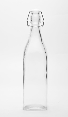 Stylish Transparent Bottle With Swing Top Cap