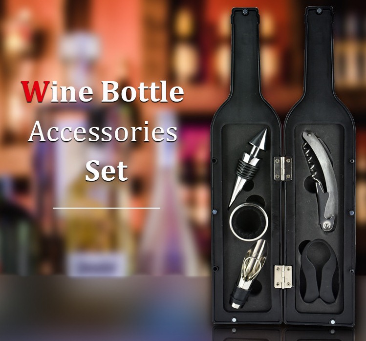 5 Pc Wine Bottle Accessories Set