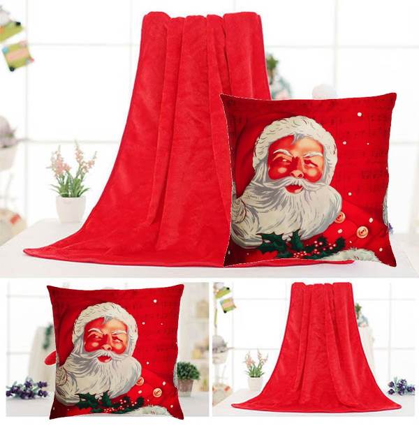 Santa Claus Blanket Cum Pillows