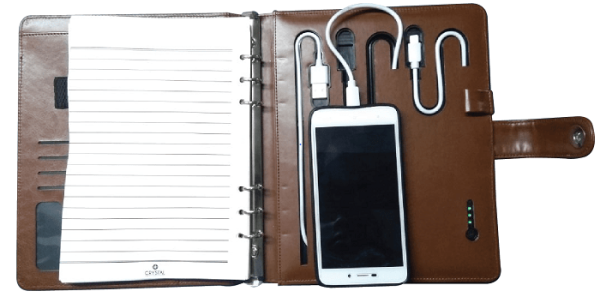 A Diary with built in 5000 mAh Power Bank for Bajaj Allianz1
