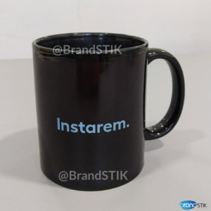 black ceramic mug BrandSTIK