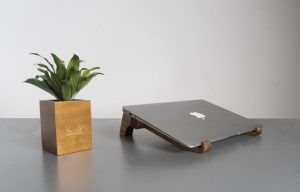 pine wood laptop stand